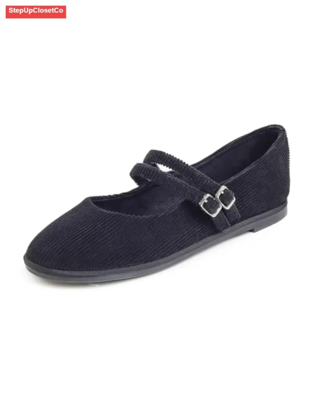Women's Memory Foam Mary Jane Flats - Cushioned Comfort Buckle Shoes